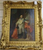 19th century French School, oil on panel, portrait of a Bishop, dated 1862, 43 x 32cm