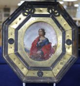 An early 18th century Spanish portrait on mother of pearl