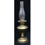 A brass oil lamp