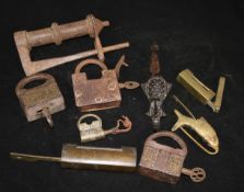 A quantity of metal locks