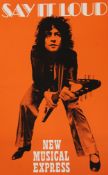 Mark Bolan "Say It Loud", original NME, New Musical Express promotional poster, c.1970