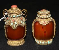 Two Sino-Tibetan snuff bottles