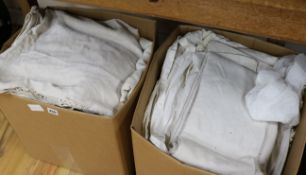 A large quantity of French Provincial linen sheets