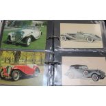 Five postcard albums of mostly paddle steamers boats/ships racing cars