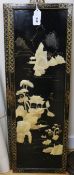 Three Japanese style mother of pearl panels