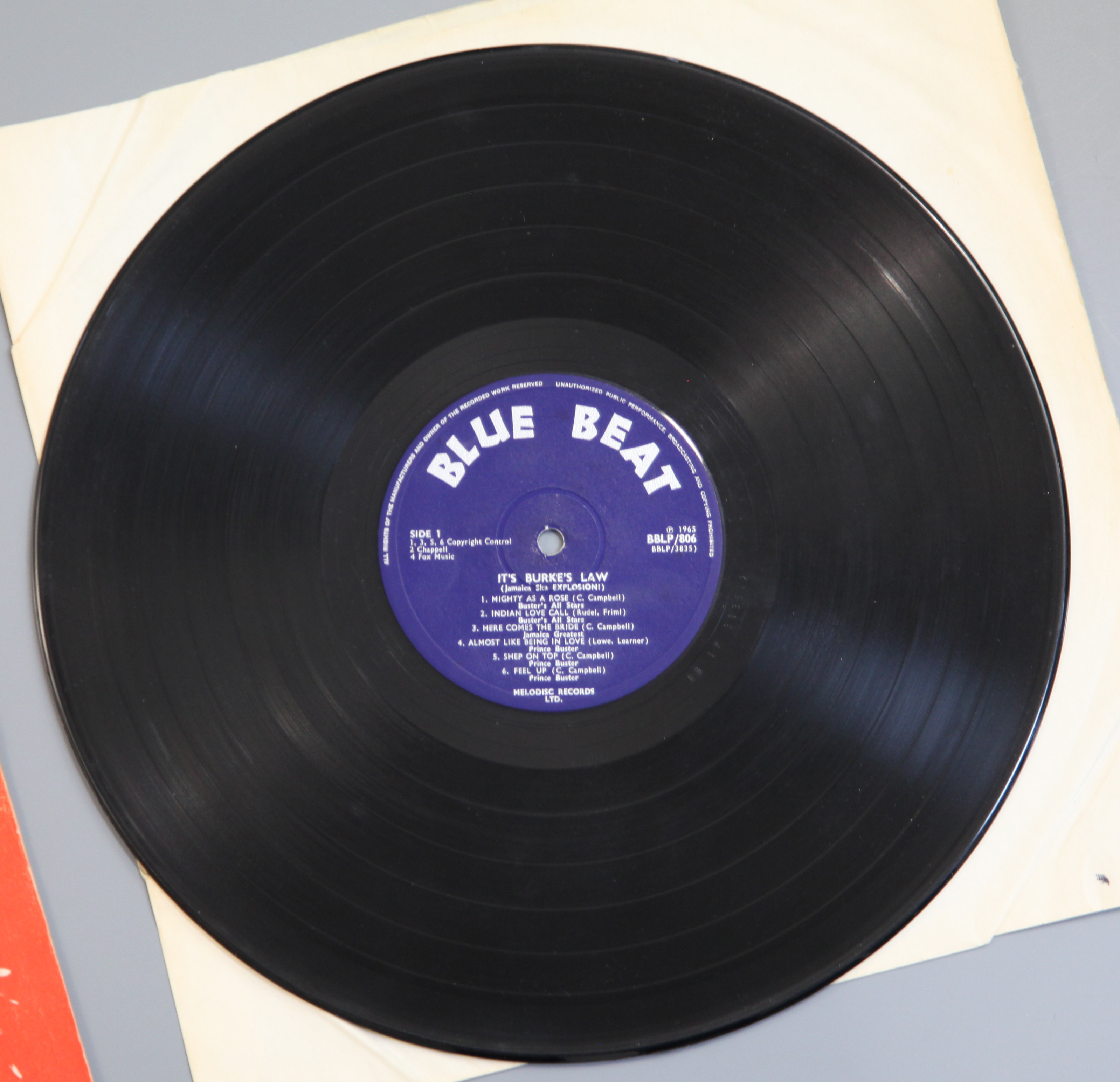 Prince Buster: It's Burkes Law, BB LP 806, UK Blue Beat Mono, VG - VG - Image 5 of 5