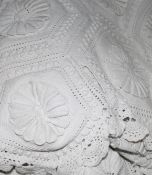 A quantity of serviettes, chemise and two hand crochet bed covers