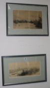William Lionel Wyllie, two etchings, The City of London and View along the Thames, both signed in