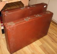 Two suitcases containing French 19th century curtains