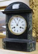 A Victorian marble clock