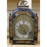 A Chinoiserie japanned mantel timepiece
