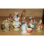 A collection of ten Beswick Beatrix Potter figures, including Anna Maria, BP-3a, Appley Dapply, BP-