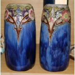 A pair of Royal Doulton stoneware vases, 24cm