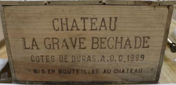 A case of Chateau La Grave Bechade, Cotes de Guras, 1989