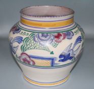 A Carter, Stabler and Adams Blue Bird Vase(-)