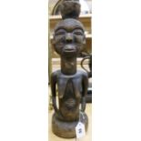 An African carved wood figure, height 43cm