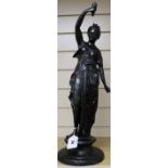 A bronze figure of Diana