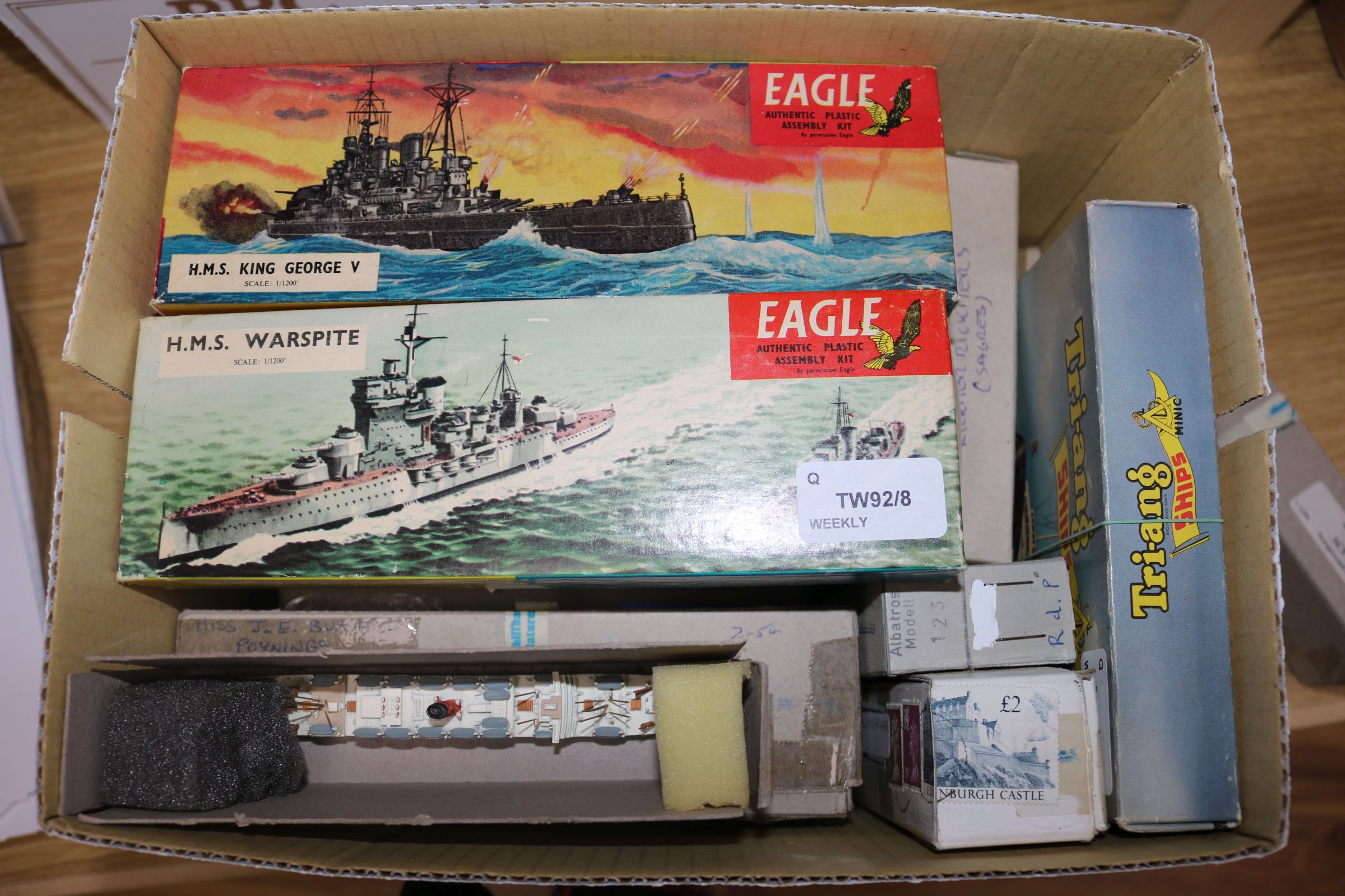 A large quantity of Tri-ang Minic and other waterline ships, two boxed Eagle ships, a Harbour set, - Image 4 of 6