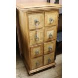 An Indian teak chest of drawers, H.96cm