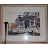 Roland Birch, two watercolours, Venice and Winter Pool, largest 35 x 48cm