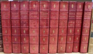 Wheatley, Henry (edit) - The Diary of Samuel Pepys, 10 vols, illus, ¾ morocco with marbled boards,