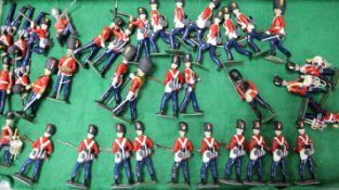 A collection of metal soldiers, Royal Fusiliers, Northumberland Fusiliers