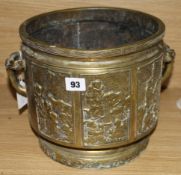 A Chinese cast bronze jardiniere, height 23cm