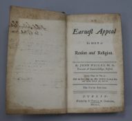 Wesley, John - An Earnest Appeal, 5th edition, calf 8vo, Dublin 1750