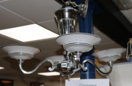 An Art Deco ceiling lamp