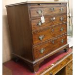 A George III mahogany chest, W.80cm