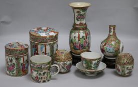A group of assorted Cantonese ceramics, (9)