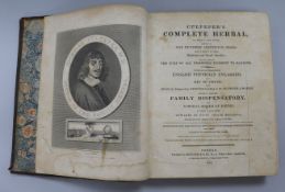 Culpeper, Nicholas - The English Physician ... Culpeper's Complete Herbal, 4to, calf with