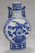 A 19th century Chinese blue and white moonflask vase 11.75in.