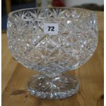 A cut glass bowl