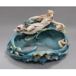 A Continental porcelain Art Nouveau centrepiece bowl, 11in.