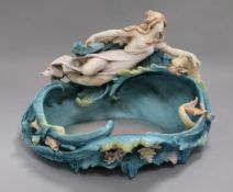 A Continental porcelain Art Nouveau centrepiece bowl, 11in.