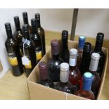 Six bottles of Cloof Dusty Road, Chenin Blanc, 2004 and ten other mixed wines.