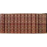 Irving, Washington - The Works, 8vo, 14 vols, half red morocco gilt, London 1870