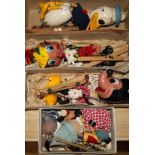 Three Pelham Walt Disney puppets, Donald Duck, Pinocchio and Minnie Mouse, with original boxes (a.