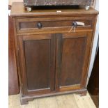 A late Victorian mahogany cupboard, H.92cm