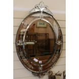 A Venetian wall mirror, H.94cm