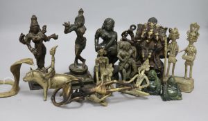 A collection of Indian bronzes