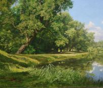 Alexander Rothaug, oil on canvas, Dutch landscape, 46 x 54cm