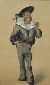 Jules Despres, eight caricature prints, 18 x 10.5cm