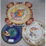 An Imari dish and other plates