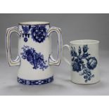 An early blue and white cup and tyg