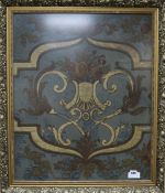 A French silk and chenile work embroidered panel, 69 x 57cm