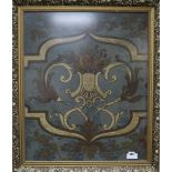 A French silk and chenile work embroidered panel, 69 x 57cm