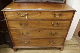 A mahogany four drawer chest, W.94cm