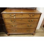 A mahogany four drawer chest, W.94cm